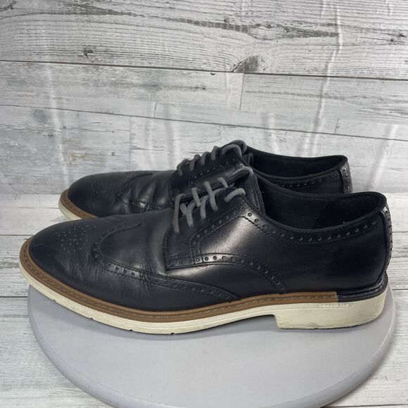 Cole Haan Other - Cole Haan Mens Size 10.5 M  Black Grand 360 Wingtip Oxford Lace Up Dress Shoes